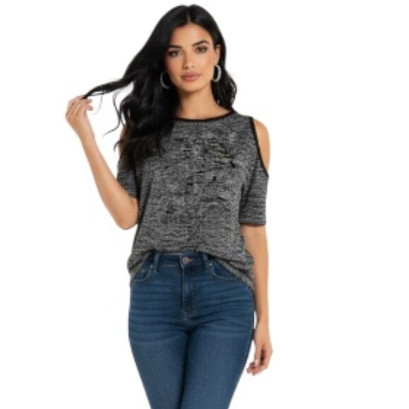 rag & bone Tops - Rag & Bone Small Heather Cold Shoulder T Shirt